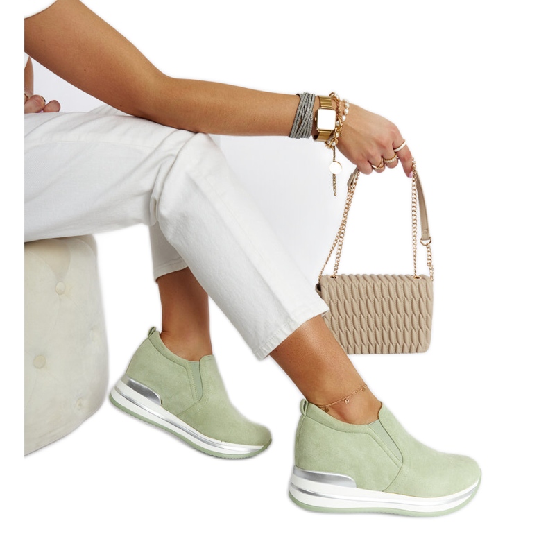 Tenisi cu pană Alquippa verzi verde Tenisi cu pană Alquippa verzi verde