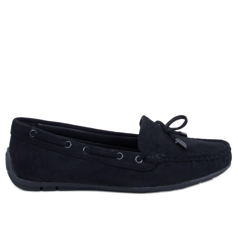 Wards Mocasini de piele intoarsa neagra negru