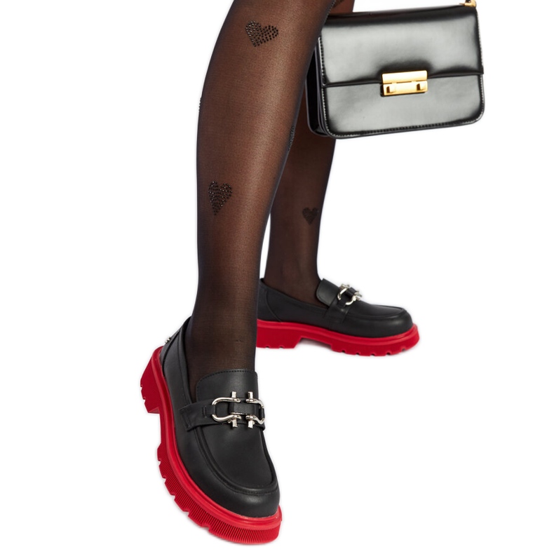 Mocasini din piele neagră Goe LL2N4040 negru Mocasini din piele neagră Goe LL2N4040 negru