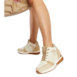 Tenisi Beige Chestnut wedge bej