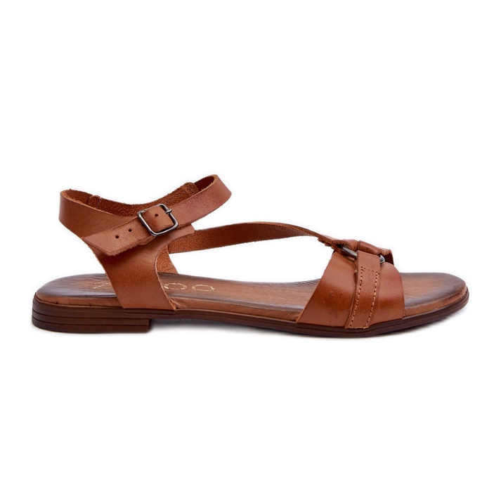 Sandale din piele pentru femei Zazoo 40182, maro