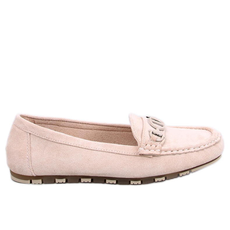 Mocasini de dama din piele intoarsa Trabei Beige bej