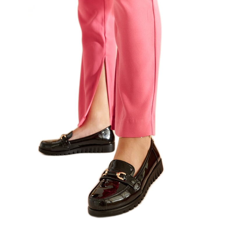 Mocasini de culoare neagră Prussia negru