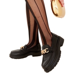 Mocasini negri pe Elenor negru