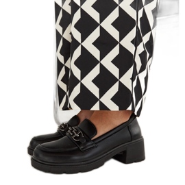 Mocasini negri din piele ecologica de la Lyyli negru