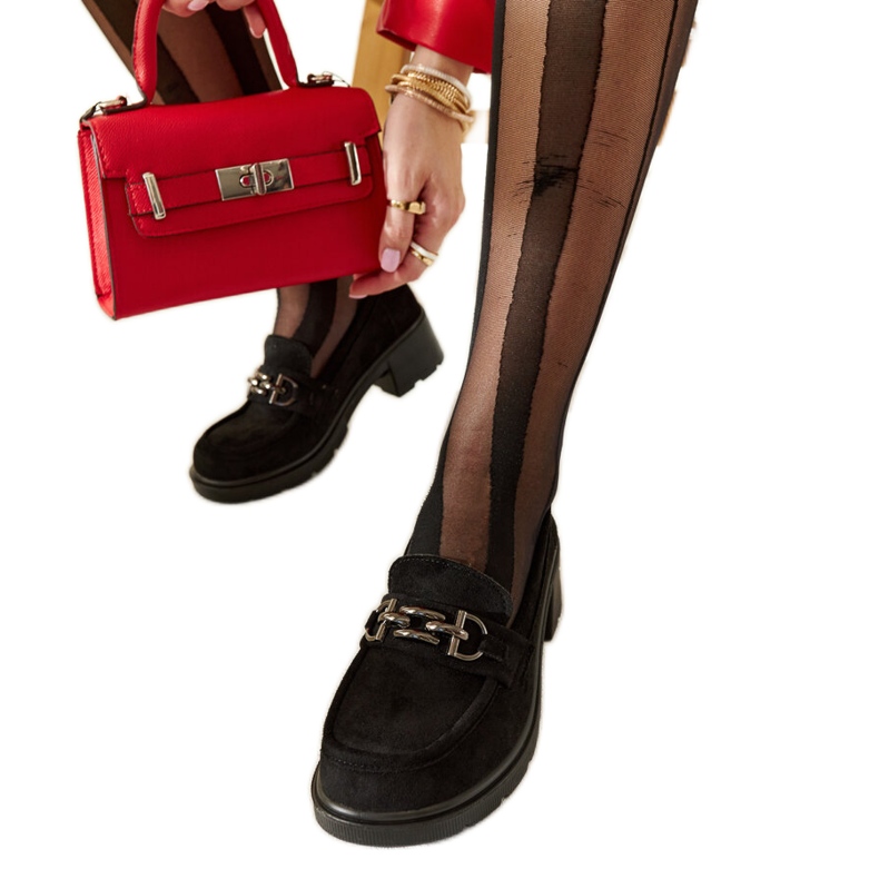 Mocasini negri din piele intoarsa de la Lyyla negru Mocasini negri din piele intoarsa de la Lyyla negru