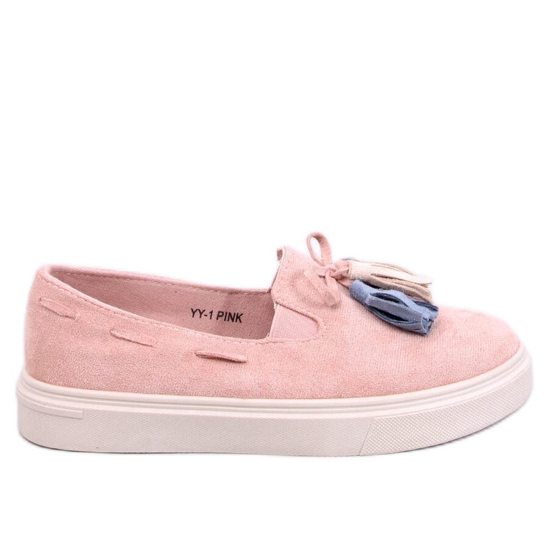 Mocasini cu ciucuri Krauss Pink roz