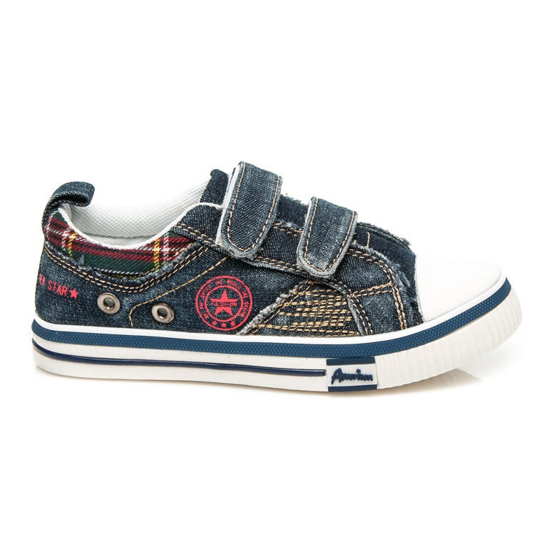 American Club Adidași din denim pentru băiat albastru