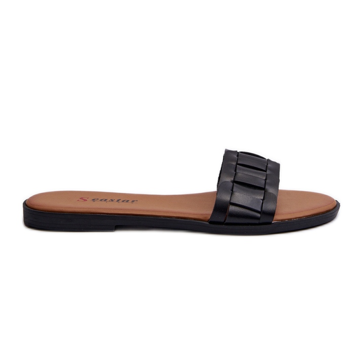 Flip-flops clasici plate dama negri Namrita negru