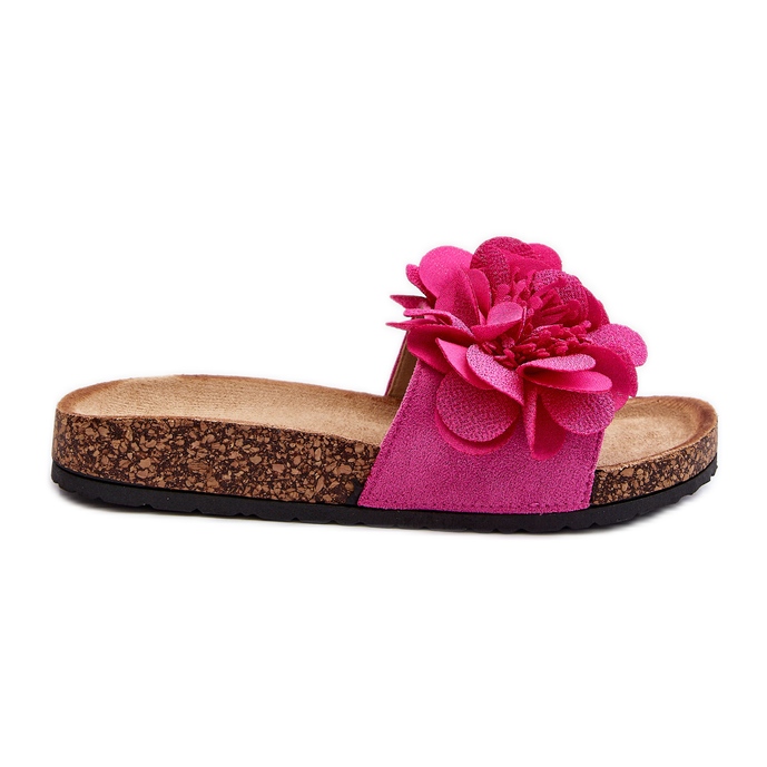 Flip Flops Damă Cu Flori Fuchsia Lulania roz