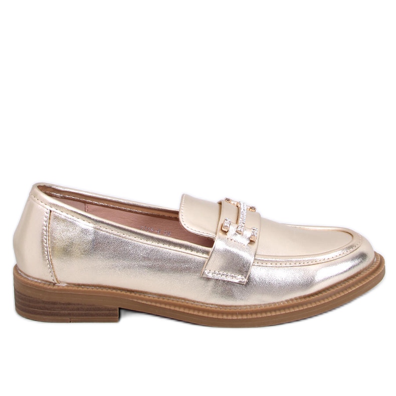 Mocasini de dama Ferdis Gold de aur