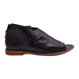 Sandale de damă din piele Laura Messi 2443 negru Sandale de damă din piele Laura Messi 2443 negru