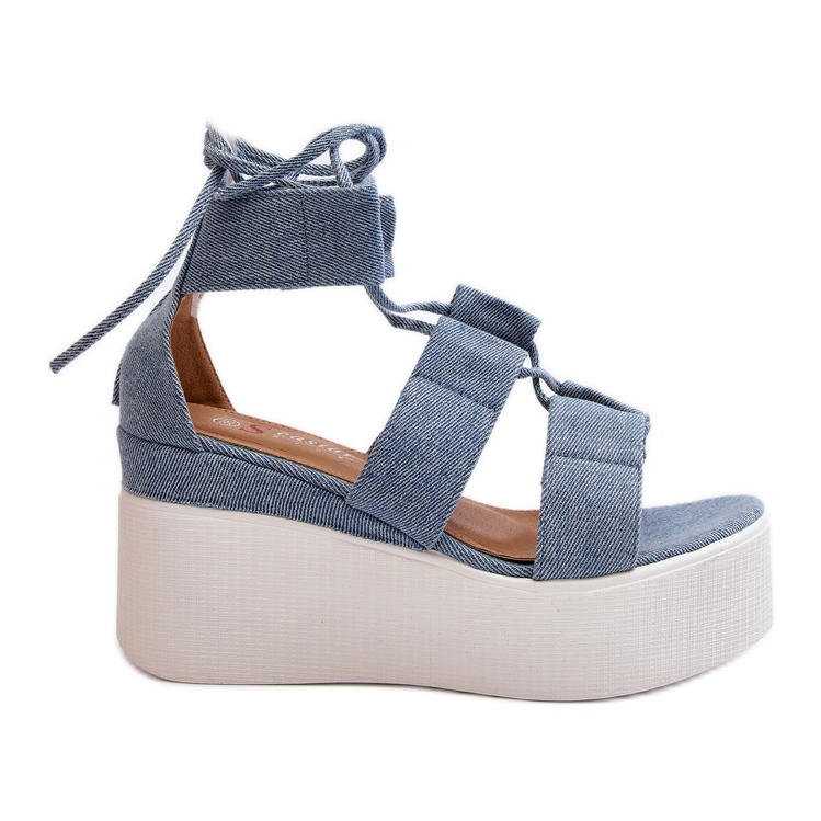 Sandale Damă Denim Tied Blue Helavi albastru Sandale Damă Denim Tied Blue Helavi albastru