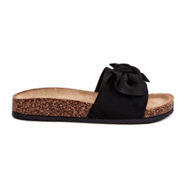 Flip-flops de damă cu fundă, Ezephira negru Flip-flops de damă cu fundă, Ezephira negru