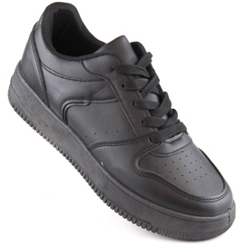 Pantofi sport negri cu șireturi Potocki 16312 negru