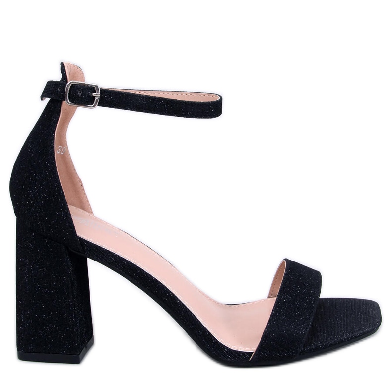 Daves Sandale negre cu toc înalt negru