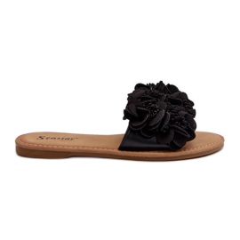 Flip-flops de damă Flower Eelfan negru Flip-flops de damă Flower Eelfan negru