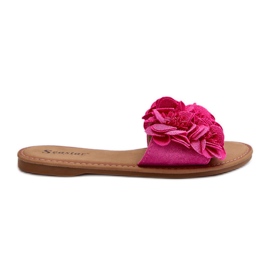 Slapi Damă Cu Flori Fucsia Eelfan roz