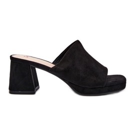 Flip-flops de damă, negru, cu toc înalt, Bralya Flip-flops de damă, negru, cu toc înalt, Bralya