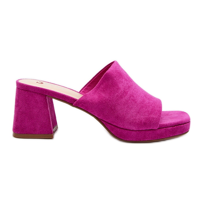 Flip Flops de damă cu toc înalt Fuchsia Bralya roz