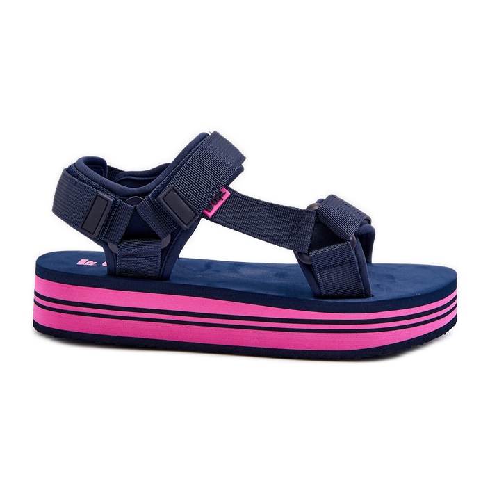 Sandale cu platformă pentru damă Lee Cooper LCW-24-05-2754L Bleumarin albastru