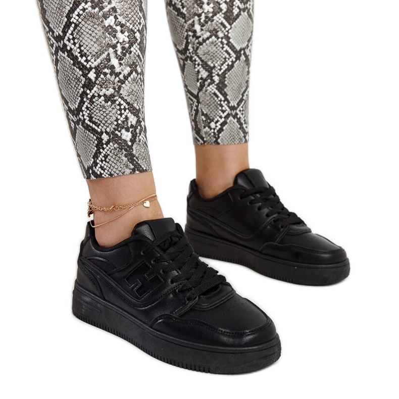 Tenisi negri cu platformă Mentha negru