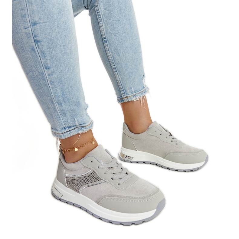 Tenisi gri pe platforma Lubna