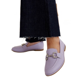 Mocasini violet cu zirconi de la Marija