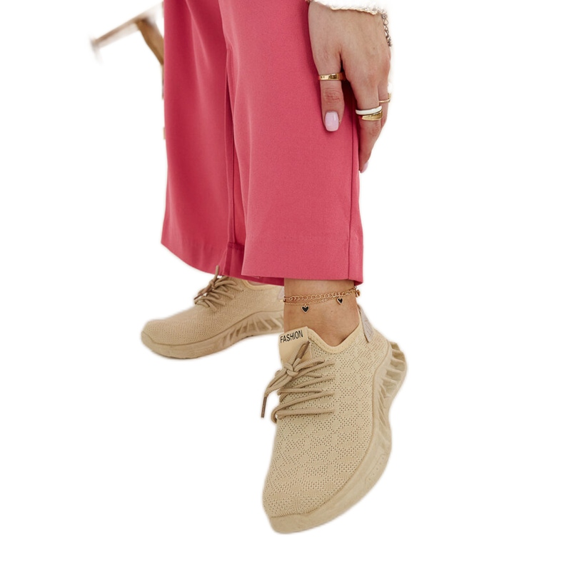 Tenisi din stofa bej Mira Tenisi din stofa bej Mira