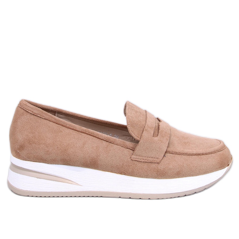 Mocasini cu pană Pacifs Camel maro Mocasini cu pană Pacifs Camel maro
