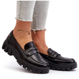 Vinceza Mocasini Dama Piele Eco Neagra Seravisa negru