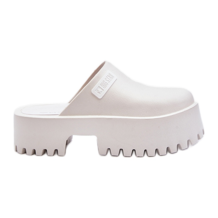 Flip-flops de damă cu o talpă masivă Big Star NN274015 alb