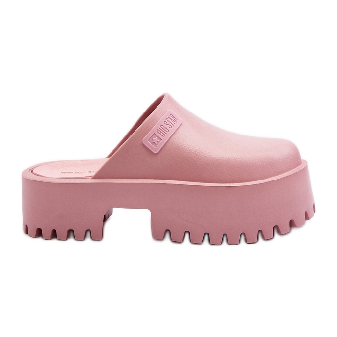 Flip-flops de damă On A Massive Sole Big Star NN274020 Roz