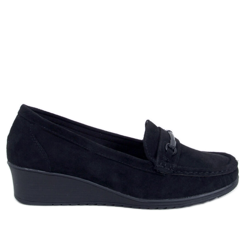 Mocasini Indian Black cu pană negru