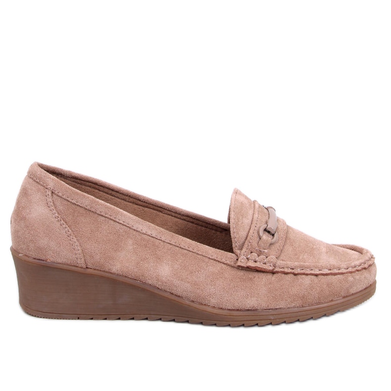 Mocasini cu pană indian kaki bej