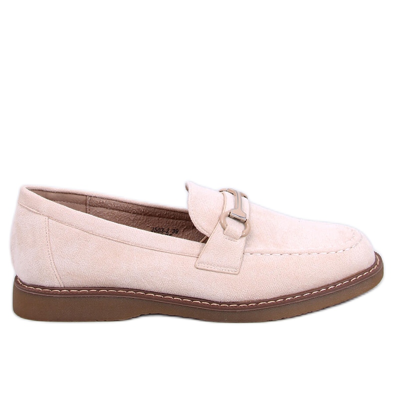Mocasini de dama din piele intoarsa State Beige bej