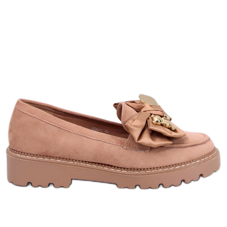 Mocasini Pennsy Camel cu ursuleț decorativ maro