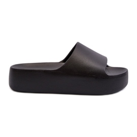 Flip-flops pentru damă, cu talpă groasă, negru Oreithano