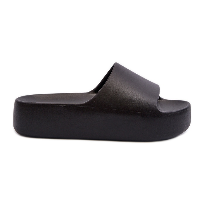 Flip-flops pentru damă, cu talpă groasă, negru Oreithano