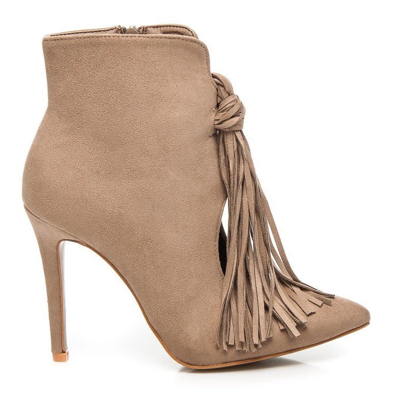 Comer Cizme la modă cu franjuri maro