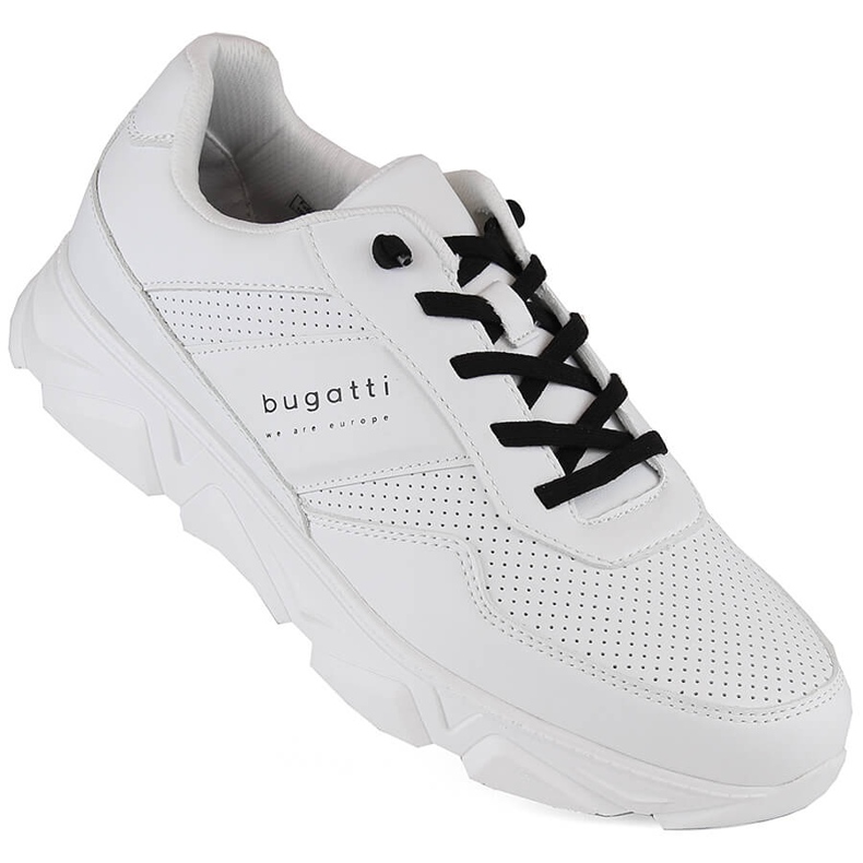 Pantofi sport confortabili pentru bărbați în alb Bugatti