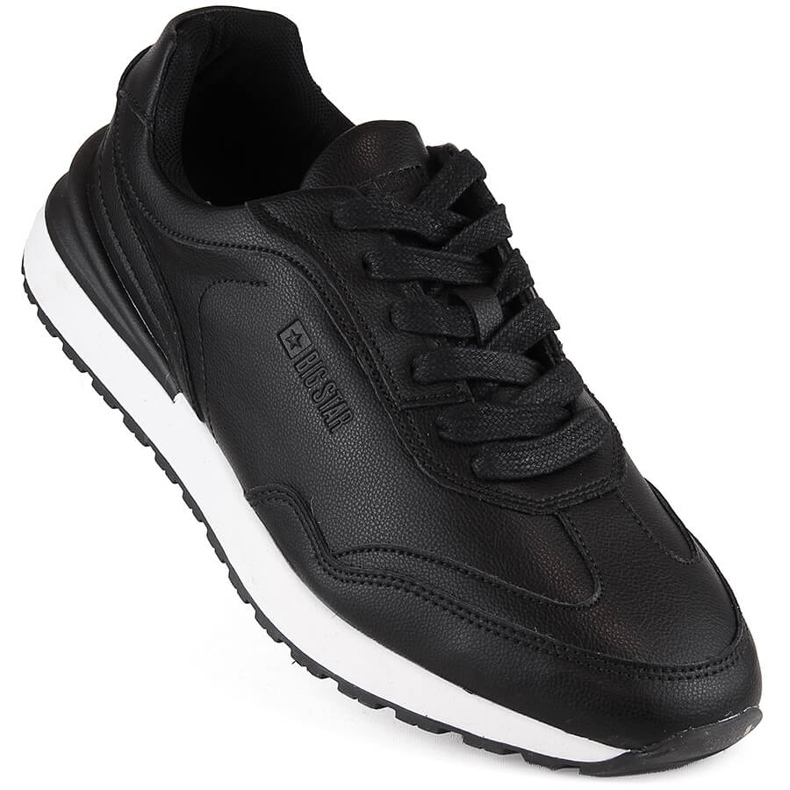 Pantofi sport negri din piele pentru bărbați Big Star NN174287 negru