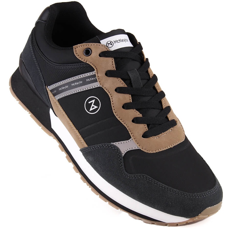 Pantofi sport pentru bărbați din piele neagră McKeylor 74111 negru