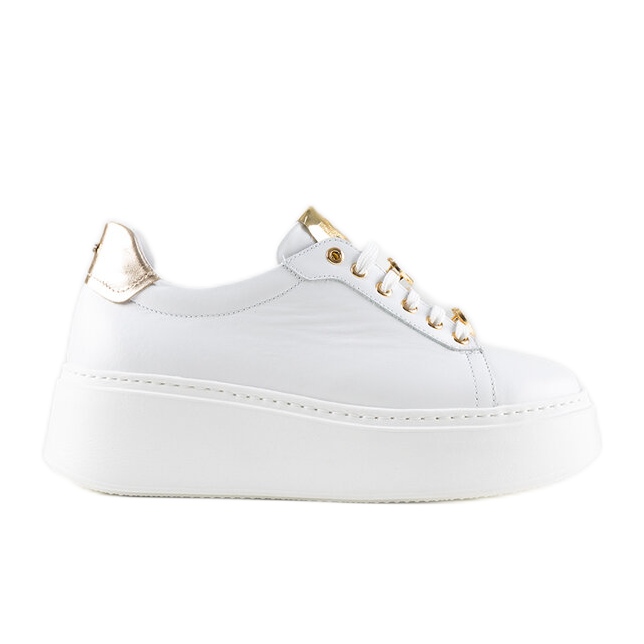 Tenisi Karino din piele albă