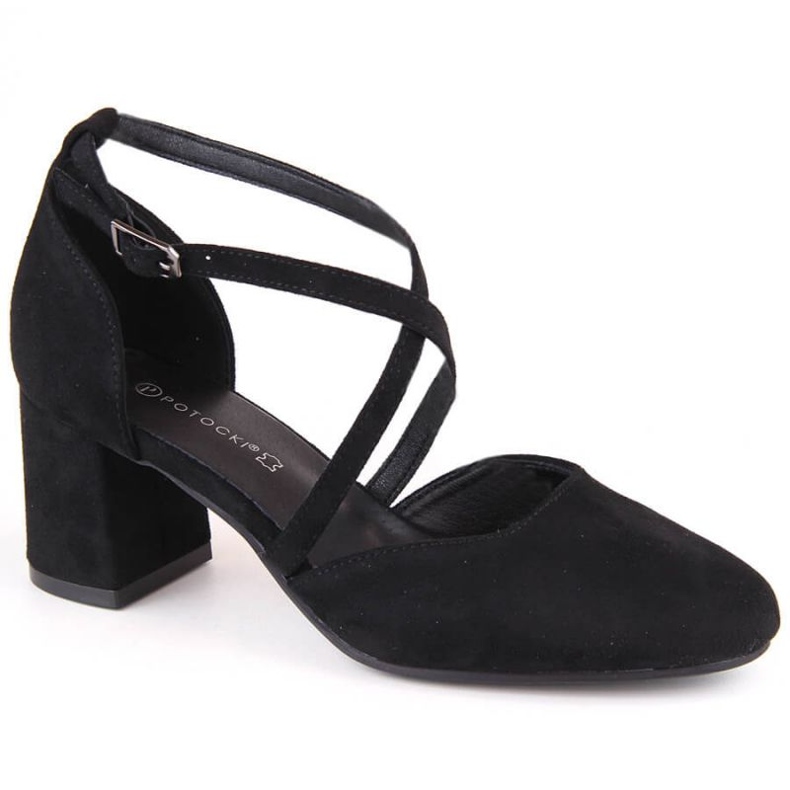 Potocki W SZ12341 WOL221A Sandale cu toc înalt negru