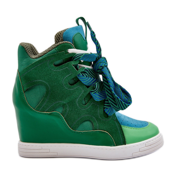 Pantofi de damă cu pană Leoppa verde