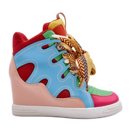 Pantofi de damă cu pană Leoppa multicolor