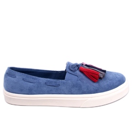 Tenisi Salma Jeans cu franjuri albastru