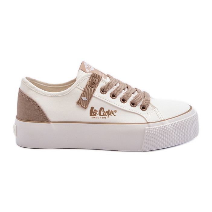 Lee Cooper LCW-24-31-2198 Pantofi de damă din material textil, alb