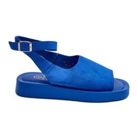Sandale confortabile pentru damă cu platformă, albastru Rubie